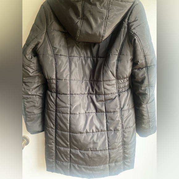 Lucky Brand Black Puffer Coat with Quilted Design - Picture 3 of 5
